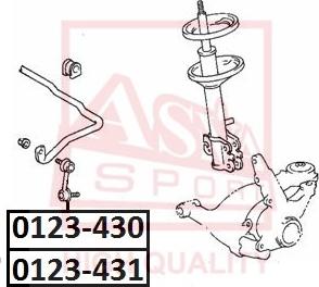 ASVA 0123-431 - Entretoise / tige, stabilisateur cwaw.fr