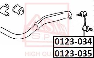 ASVA 0123-034 - Entretoise / tige, stabilisateur cwaw.fr