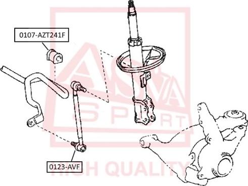 ASVA 0123-AVF - Entretoise / tige, stabilisateur cwaw.fr