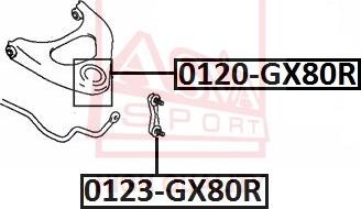 ASVA 0123-GX80R - Entretoise / tige, stabilisateur cwaw.fr