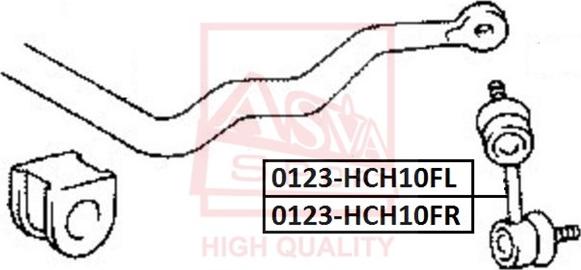 ASVA 0123-KCH10FL - Entretoise / tige, stabilisateur cwaw.fr