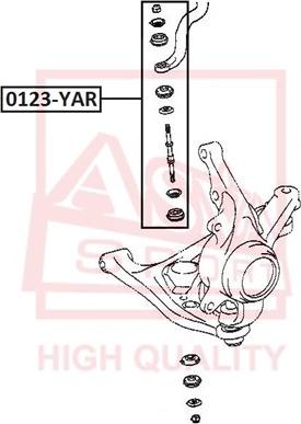 ASVA 0123-YAR - Entretoise / tige, stabilisateur cwaw.fr