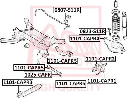 ASVA 1101-CAPR3 - Suspension, bras de liaison cwaw.fr