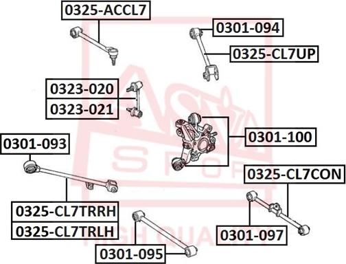 ASVA 0323-021 - Entretoise / tige, stabilisateur cwaw.fr