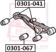 ASVA 0301-041 - Suspension, bras de liaison cwaw.fr