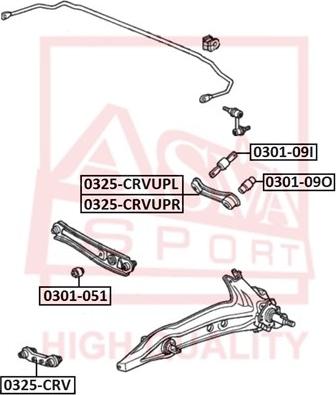 ASVA 0301-09O - Suspension, bras de liaison cwaw.fr