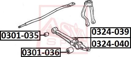 ASVA 0324-039 - Bras de liaison, suspension de roue cwaw.fr