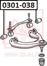 ASVA 0301-038 - Suspension, bras de liaison cwaw.fr