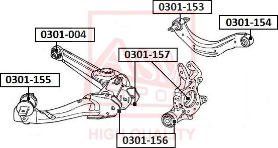 ASVA 0301-153 - Suspension, bras de liaison cwaw.fr