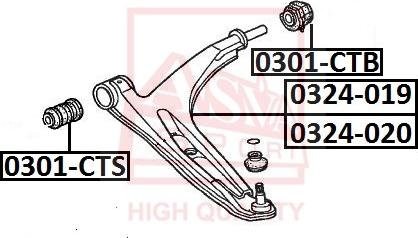 ASVA 0301-CTB - Suspension, bras de liaison cwaw.fr