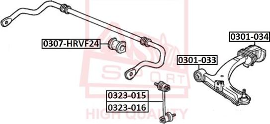 ASVA 0323-016 - Entretoise / tige, stabilisateur cwaw.fr