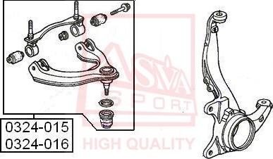 ASVA 0324-015 - Bras de liaison, suspension de roue cwaw.fr