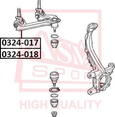 ASVA 0324-017 - Bras de liaison, suspension de roue cwaw.fr