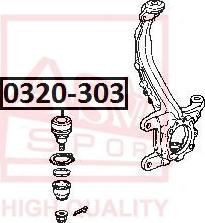 ASVA 0320-303 - Rotule de suspension cwaw.fr