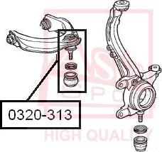 ASVA 0320-313 - Rotule de suspension cwaw.fr