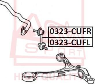 ASVA 0323-CUFR - Entretoise / tige, stabilisateur cwaw.fr