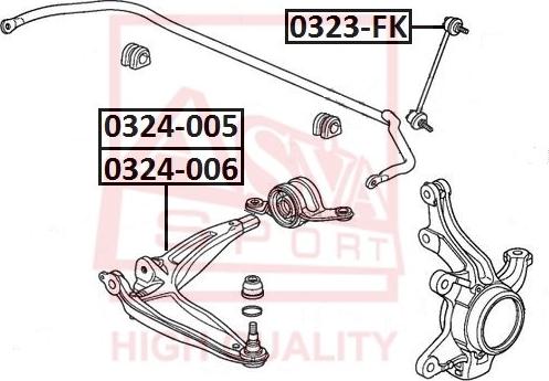 ASVA 0323-FK - Entretoise / tige, stabilisateur cwaw.fr