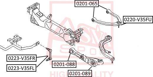 ASVA 0201-065 - Suspension, bras de liaison cwaw.fr