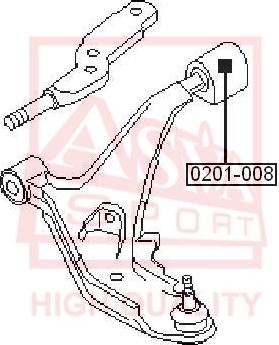 ASVA 0201-008 - Suspension, bras de liaison cwaw.fr