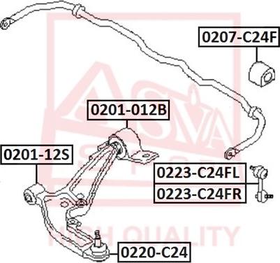 ASVA 0201-012B - Suspension, bras de liaison cwaw.fr