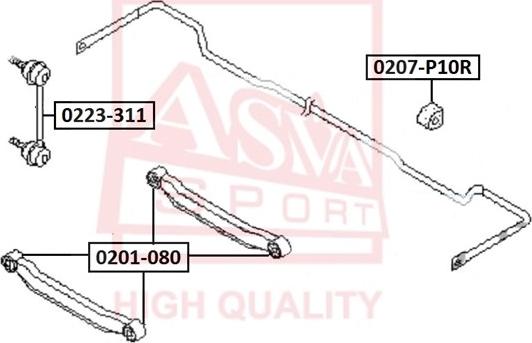 ASVA 0223-311 - Entretoise / tige, stabilisateur cwaw.fr