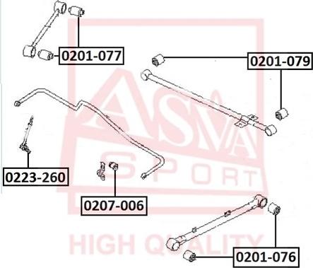 ASVA 0201-077 - Suspension, bras de liaison cwaw.fr