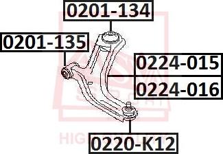 ASVA 0224-016 - Bras de liaison, suspension de roue cwaw.fr