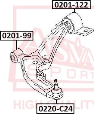 ASVA 0201-122 - Suspension, bras de liaison cwaw.fr