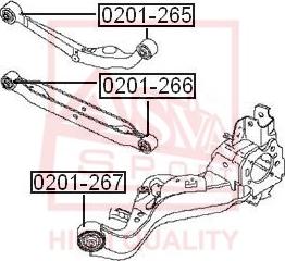 ASVA 0201-265 - Suspension, bras de liaison cwaw.fr