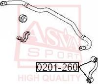 ASVA 0201-260 - Suspension, bras de liaison cwaw.fr