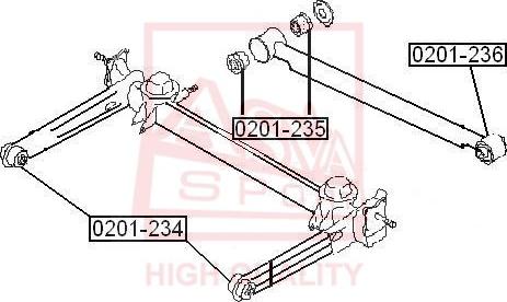 ASVA 0201-235 - Suspension, bras de liaison cwaw.fr