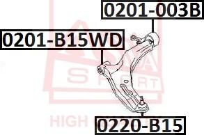 ASVA 0220-B15 - Rotule de suspension cwaw.fr