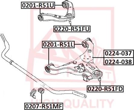 ASVA 0224-037 - Bras de liaison, suspension de roue cwaw.fr