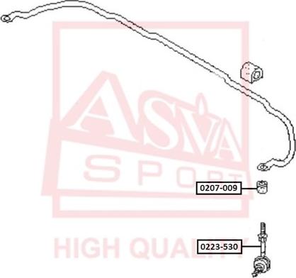 ASVA 0223-530 - Entretoise / tige, stabilisateur cwaw.fr