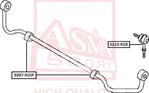 ASVA 0223-R20 - Entretoise / tige, stabilisateur cwaw.fr