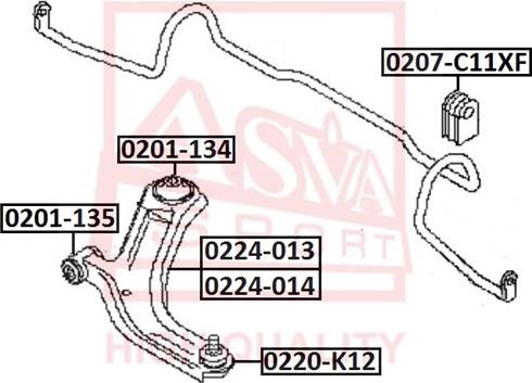 ASVA 0224-013 - Bras de liaison, suspension de roue cwaw.fr