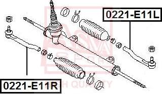 ASVA 0221-E11L - Rotule de barre de connexion cwaw.fr