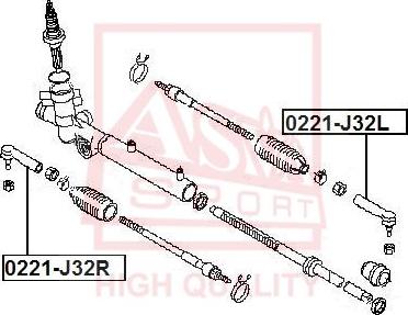 ASVA 0221-J32L - Rotule de barre de connexion cwaw.fr