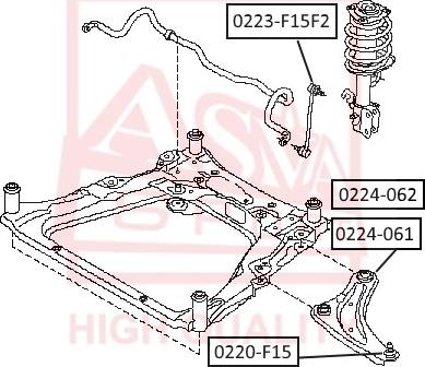 ASVA 0224-061 - Bras de liaison, suspension de roue cwaw.fr