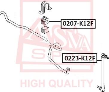 ASVA 0223-K12F - Entretoise / tige, stabilisateur cwaw.fr