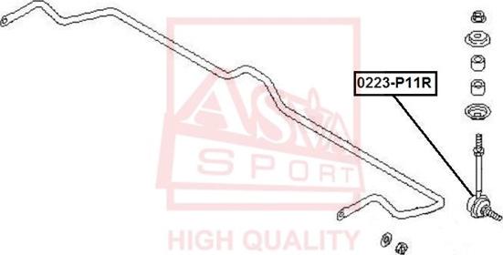 ASVA 0223-P11R - Entretoise / tige, stabilisateur cwaw.fr