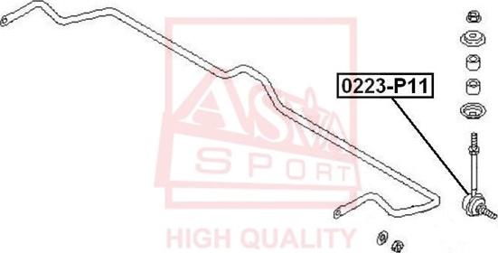 ASVA 0223-P11 - Entretoise / tige, stabilisateur cwaw.fr