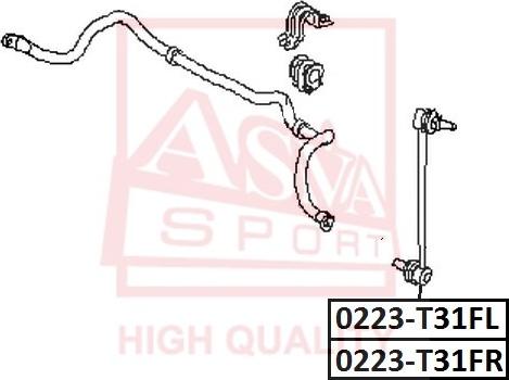 ASVA 0223-T31FR - Entretoise / tige, stabilisateur cwaw.fr