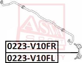 ASVA 0223-V10FR - Entretoise / tige, stabilisateur cwaw.fr