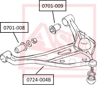 ASVA 0701-009 - Suspension, bras de liaison cwaw.fr