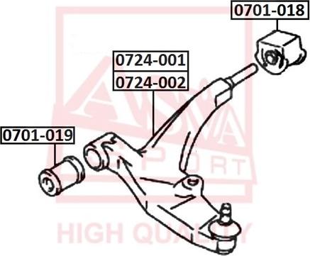 ASVA 0701-019 - Suspension, bras de liaison cwaw.fr