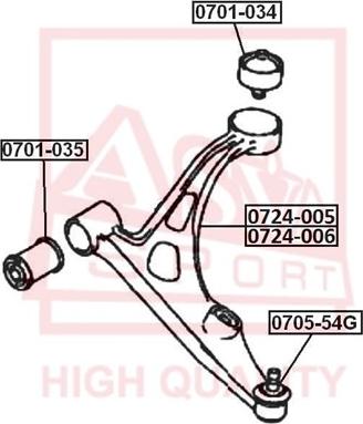 ASVA 0701-035 - Suspension, bras de liaison cwaw.fr