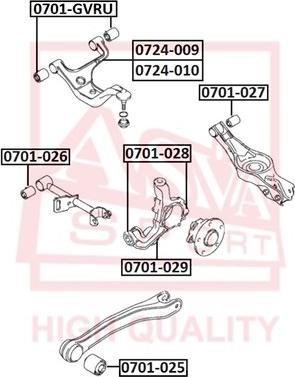 ASVA 0701-025 - Suspension, bras de liaison cwaw.fr