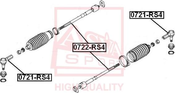 ASVA 0721-RS4 - Rotule de barre de connexion cwaw.fr