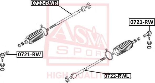 ASVA 0721-RW - Rotule de barre de connexion cwaw.fr